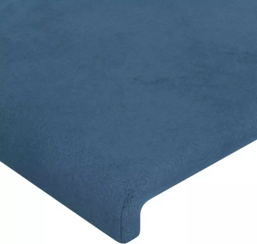 VidaXL Hoofdborden 2 st 80x5x78|88 cm fluweel donkerblauw - Foto 4