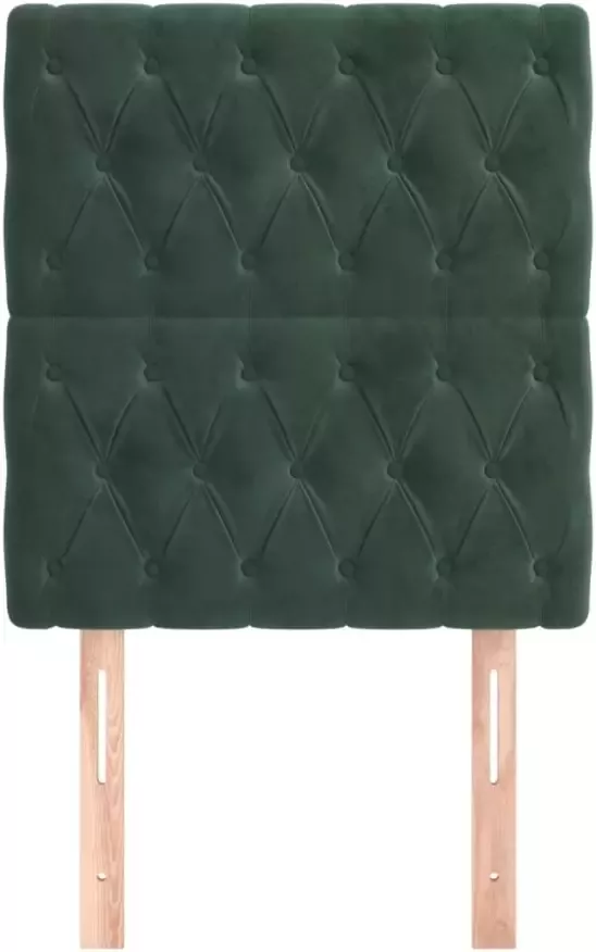 VidaXL Hoofdborden 2 st 80x7x78 88 cm fluweel donkergroen - Foto 8