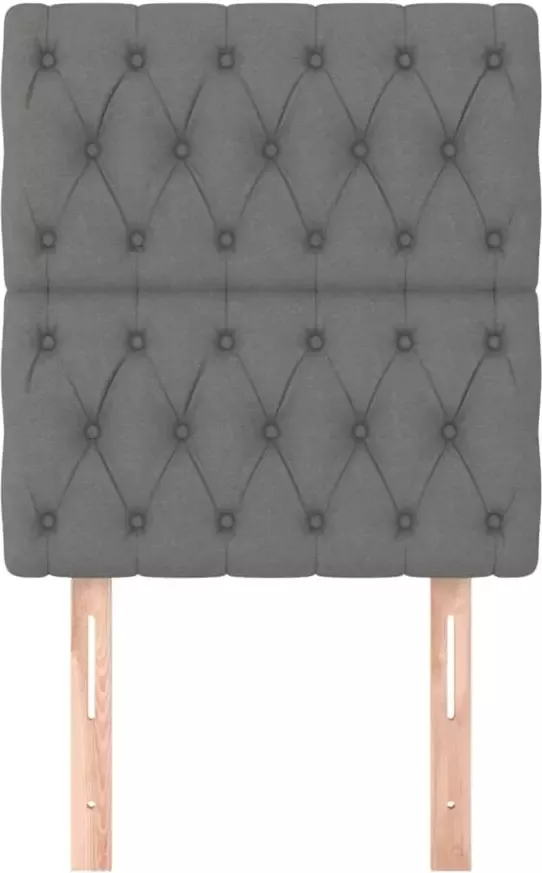 VidaXL Hoofdborden 2 st 80x7x78 88 cm stof donkergrijs - Foto 2