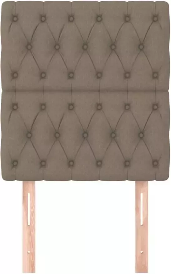 VidaXL Hoofdborden 2 st 80x7x78 88 cm stof taupe - Foto 2
