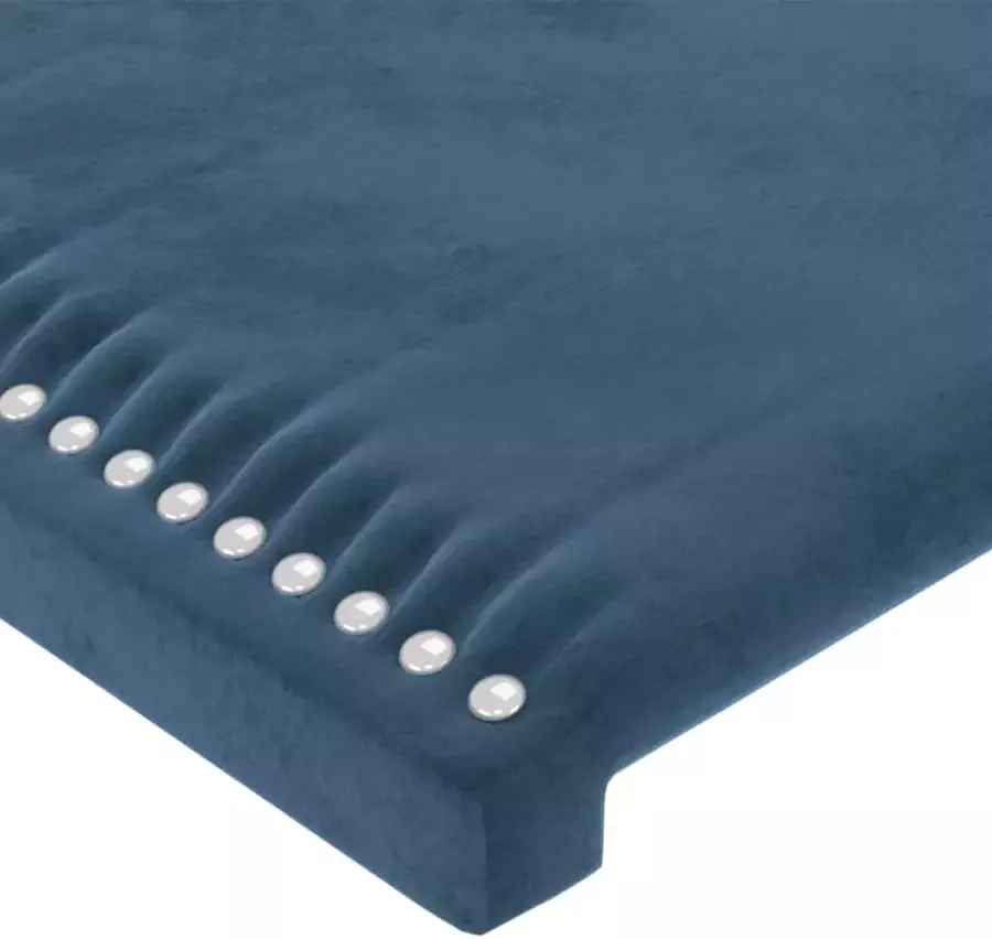 VidaXL Hoofdborden 2 st 90x5x78 88 cm fluweel donkerblauw - Foto 4