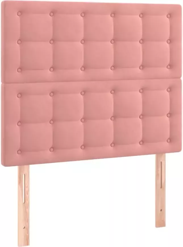 VIDAXL Hoofdborden 2 st 90x5x78 88 cm fluweel roze - Foto 11