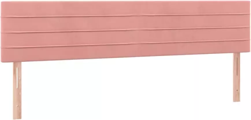 VIDAXL Hoofdborden 2 st 90x5x78 88 cm fluweel roze - Foto 1