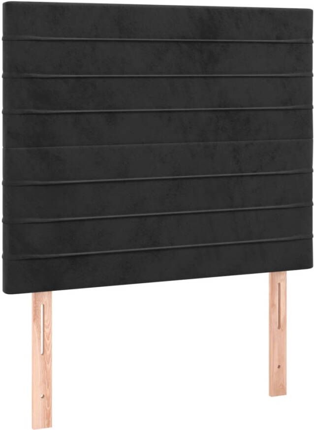 VIDAXL Hoofdborden 2 st 90x5x78 88 cm fluweel zwart - Foto 4