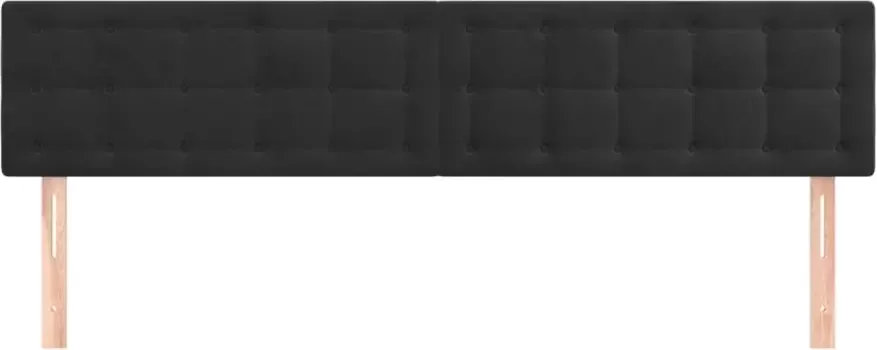 VIDAXL Hoofdborden 2 st 90x5x78 88 cm fluweel zwart - Foto 9