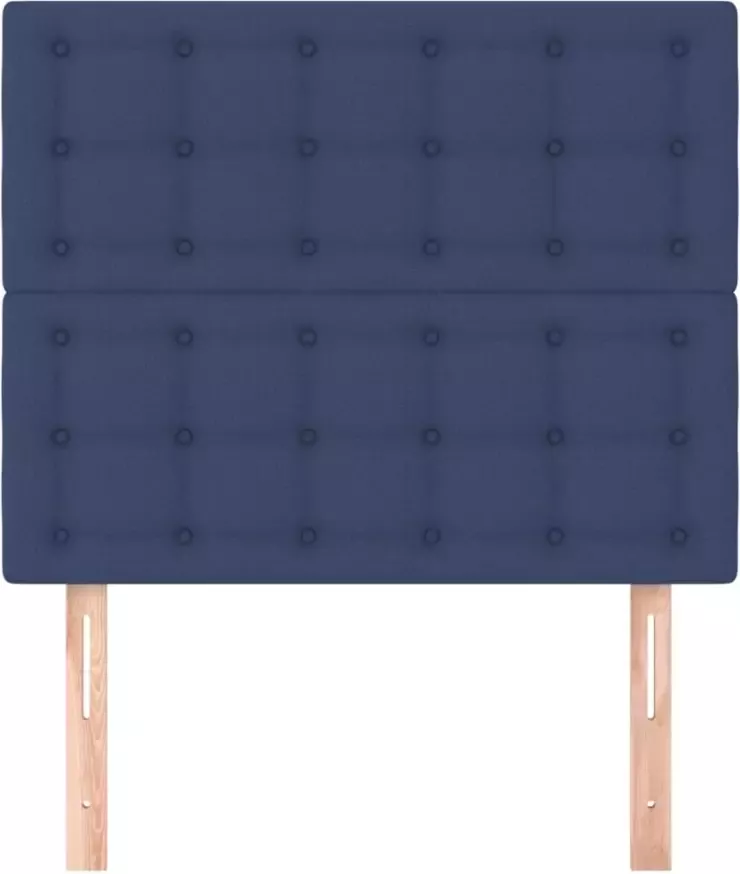 VidaXL Hoofdborden 2 st 90x5x78 88 cm stof blauw - Foto 6