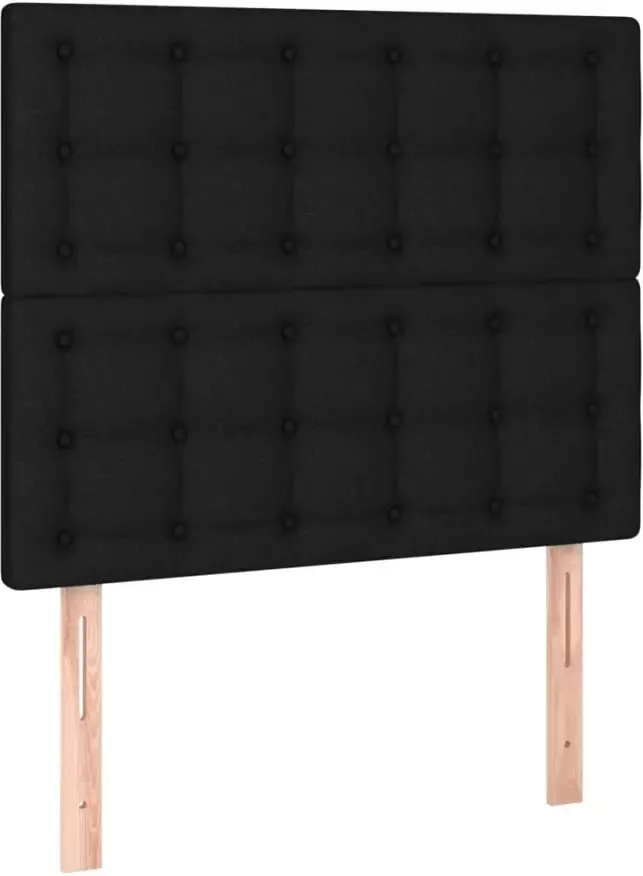 VIDAXL Hoofdborden 2 st 90x5x78 88 cm stof zwart - Foto 7