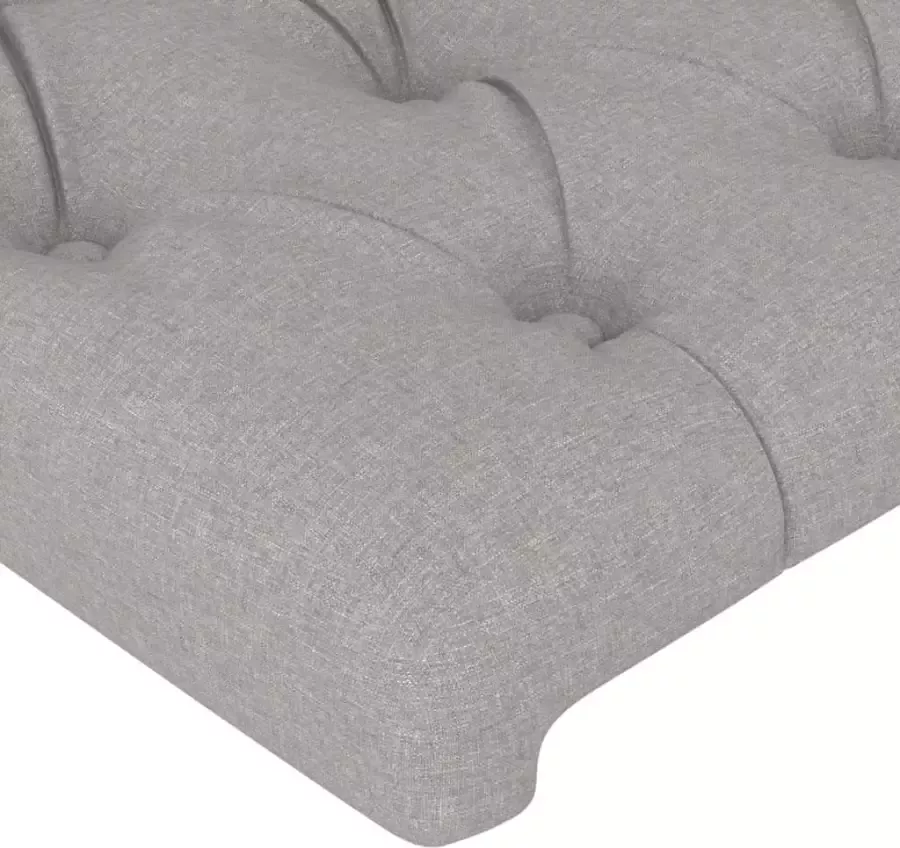 VidaXL Hoofdborden 2 st 90x7x78 88 cm stof lichtgrijs