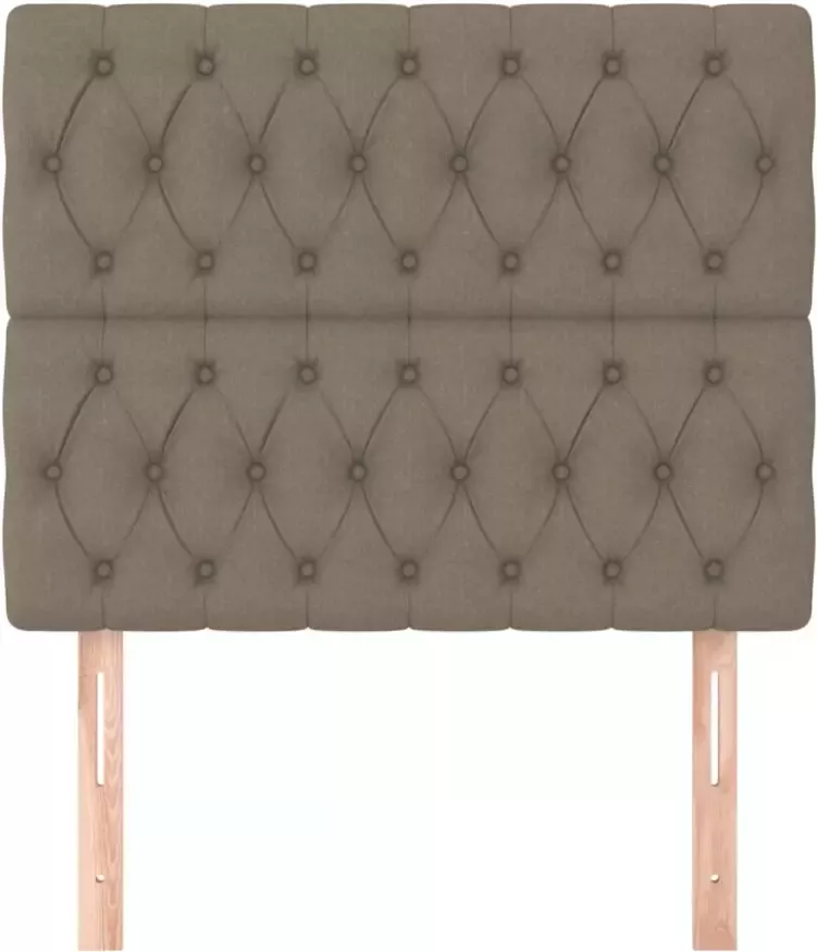 VidaXL Hoofdborden 2 st 90x7x78 88 cm stof taupe - Foto 6