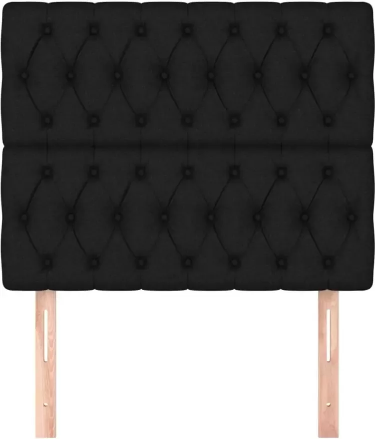 VidaXL Hoofdborden 2 st 90x7x78 88 cm stof zwart - Foto 3