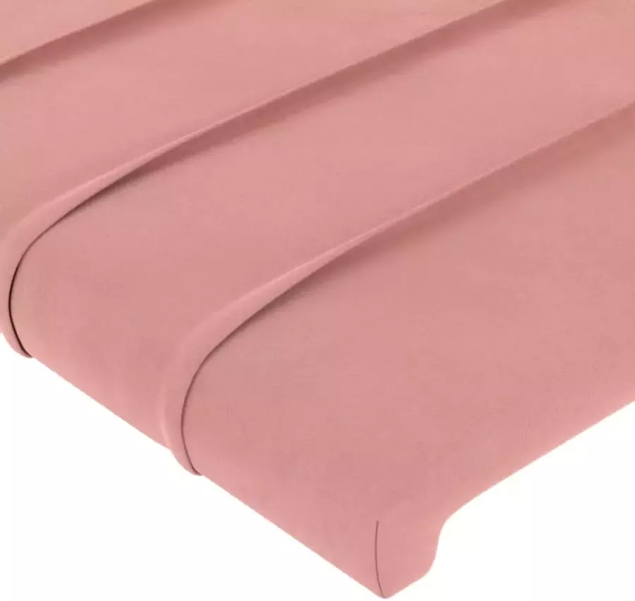 VIDAXL Hoofdborden 4 st 100x5x78 88 cm fluweel roze - Foto 4