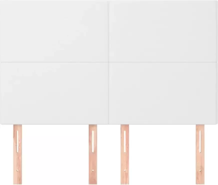 VIDAXL Hoofdborden 4 st 72x5x78 88 cm kunstleer wit