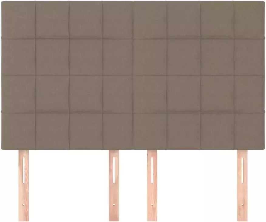 VidaXL Hoofdborden 4 st 72x5x78 88 cm stof taupe - Foto 7
