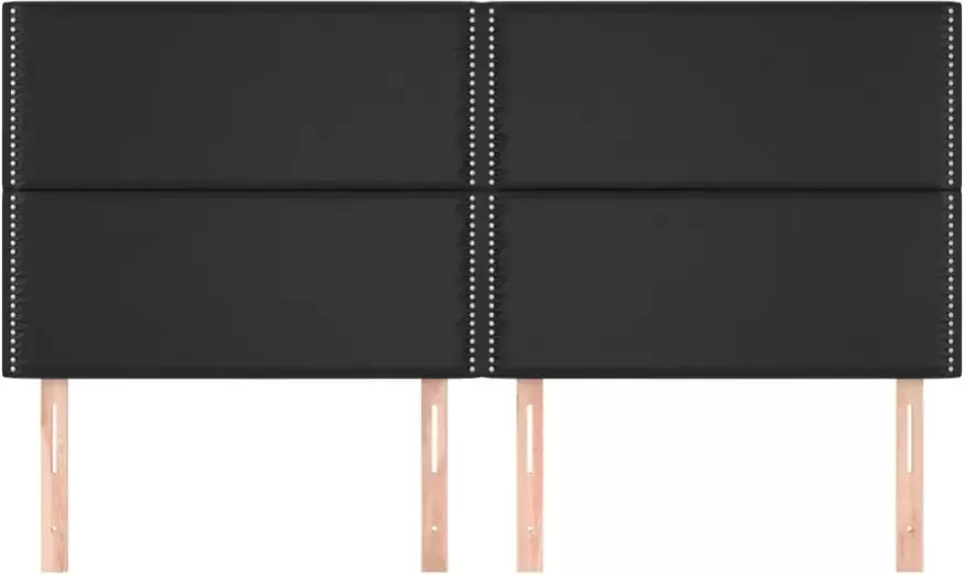 VIDAXL Hoofdborden 4 st 80x5x78 88 cm kunstleer zwart - Foto 3