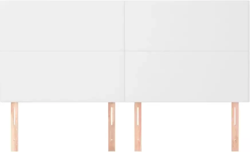 VidaXL Hoofdborden 4 st 90x5x78 88 cm kunstleer wit - Foto 6