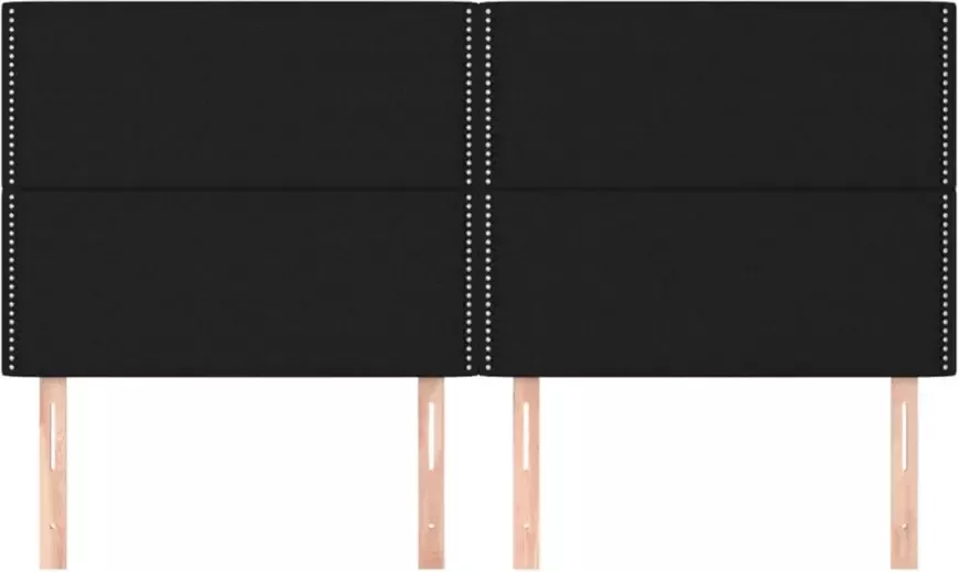 VIDAXL Hoofdborden 4 st 90x5x78 88 cm stof zwart - Foto 3