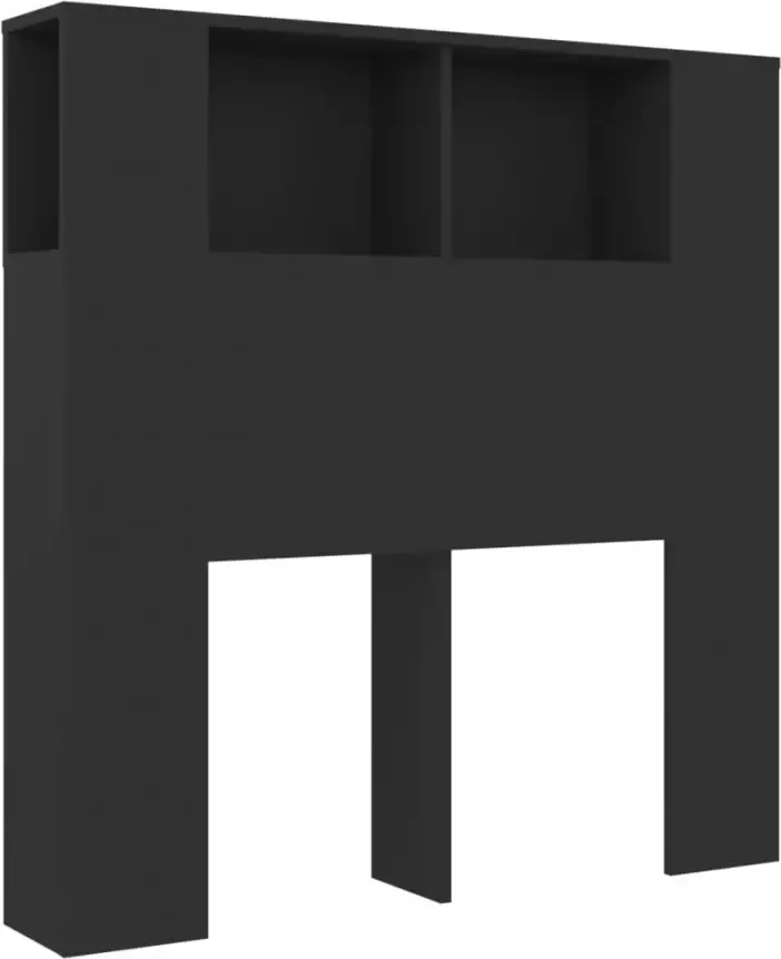 VIDAXL Hoofdbordkast 100x18 5x104 5 cm zwart - Foto 3