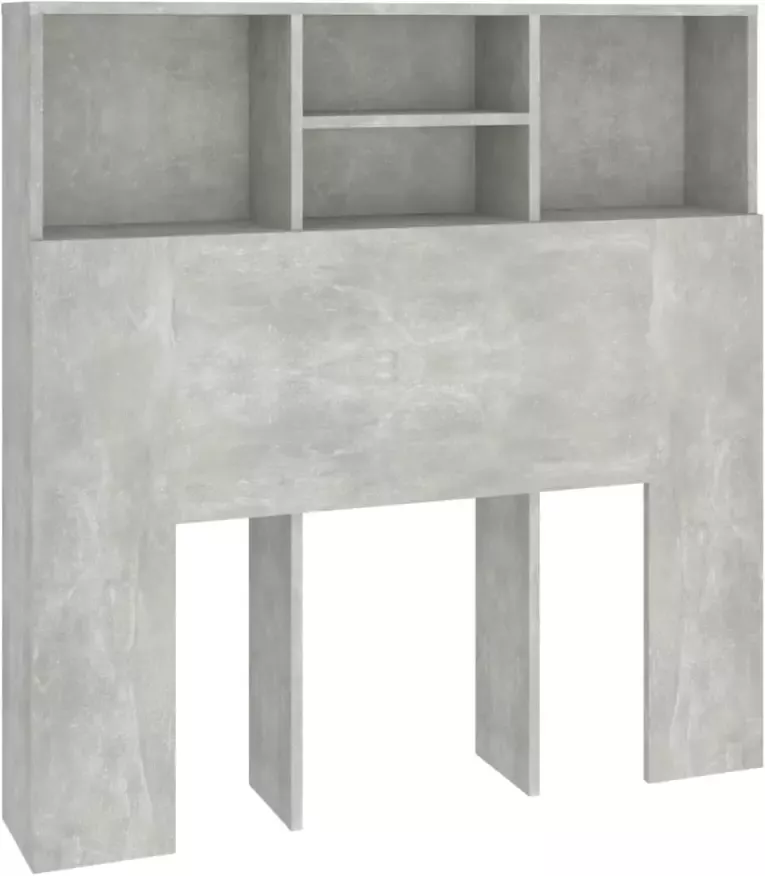 VIDAXL Hoofdbordkast 100x19x103 5 cm betongrijs - Foto 3