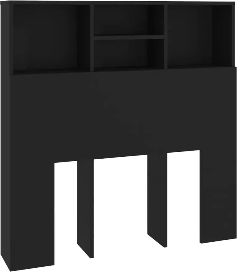 VIDAXL Hoofdbordkast 100x19x103 5 cm zwart - Foto 3