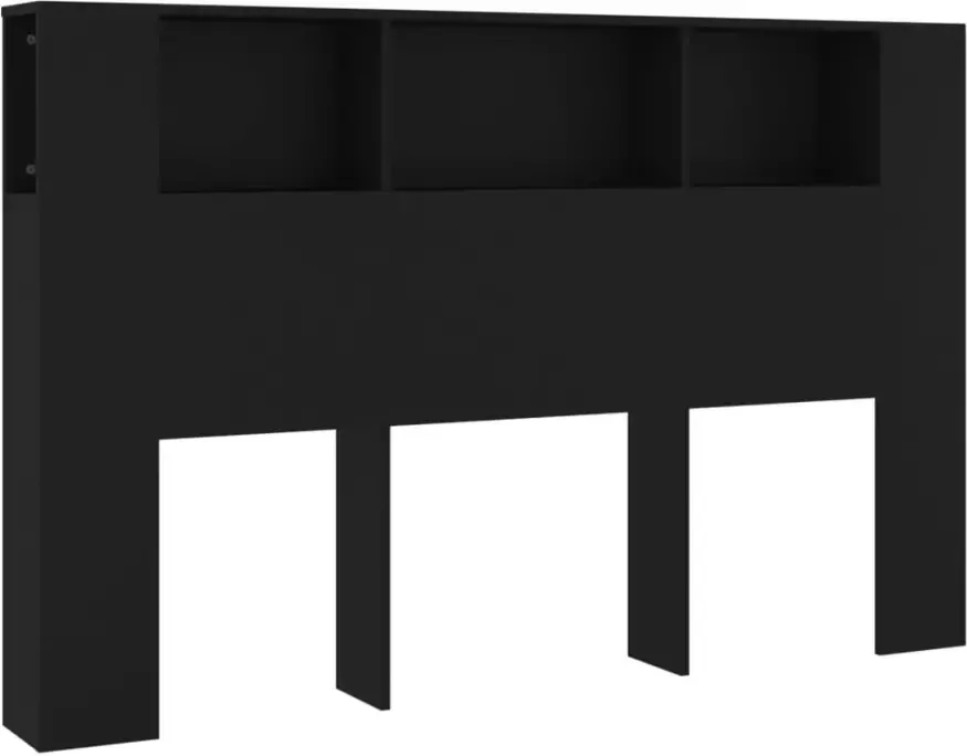 VidaXL Prolenta Premium Hoofdbordkast 160x18 5x104 5 cm zwart - Foto 2