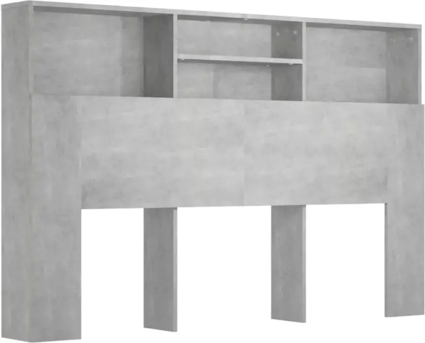 VIDAXL Hoofdbordkast 160x19x103 5 cm betongrijs - Foto 3