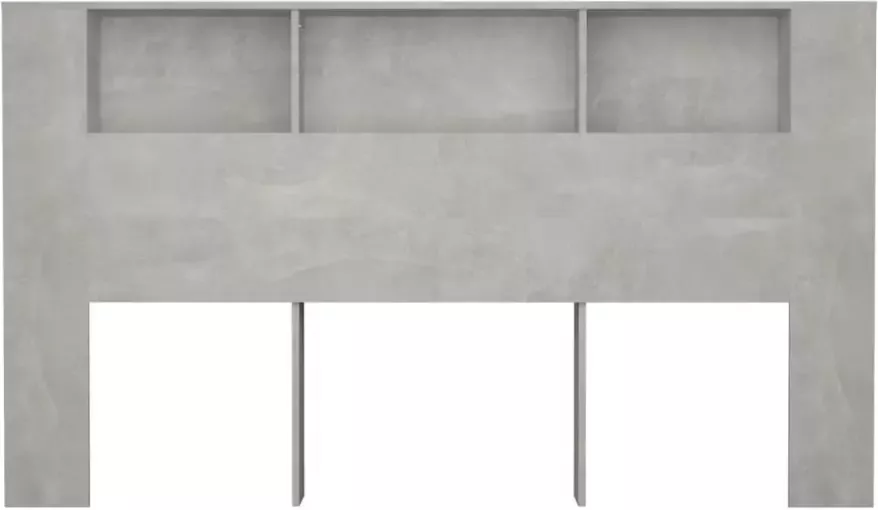 VidaXL Hoofdbordkast 180x18 5x104 5 cm betongrijs - Foto 3