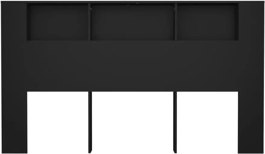 VIDAXL Hoofdbordkast 180x18 5x104 5 cm zwart - Foto 3