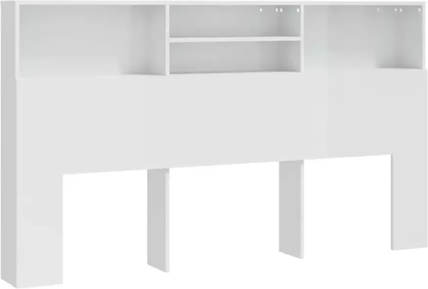 VIDAXL Hoofdbordkast 180x19x103 5 cm hoogglans wit