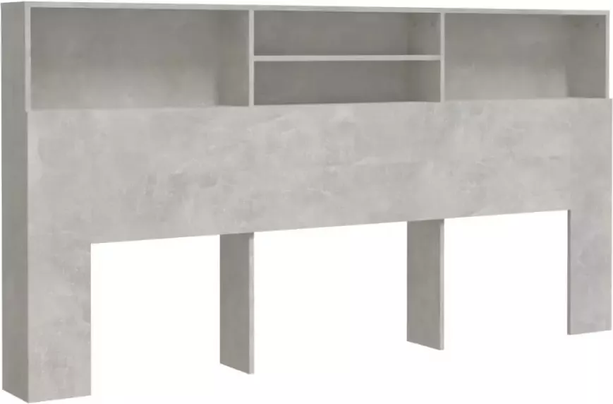 VidaXL Prolenta Premium Hoofdbordkast 200x19x103 5 cm betongrijs