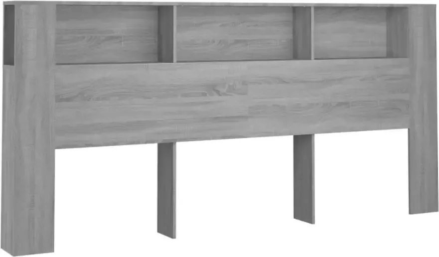 VIDAXL Hoofdbordkast 220x18 5x104 5 cm grijs sonoma eikenkleurig - Foto 2