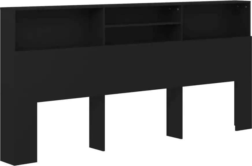 VIDAXL Hoofdbordkast 220x19x103 5 cm zwart