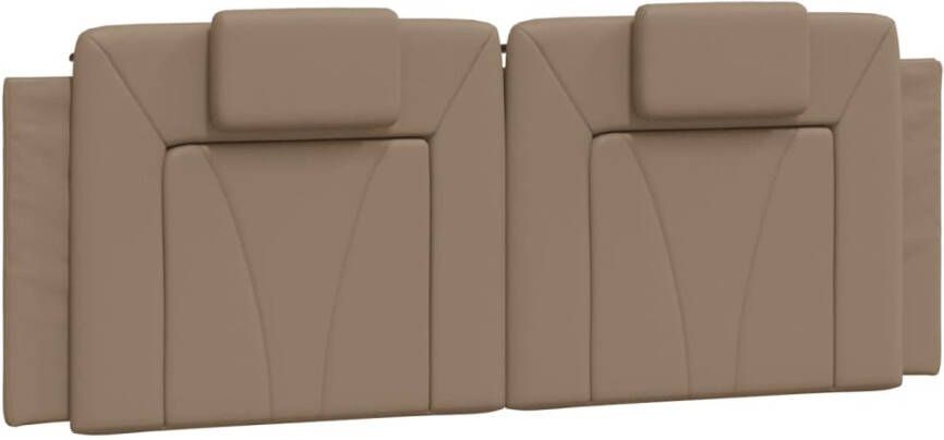 VIDAXL Hoofdbordkussen 120 cm kunstleer cappuccinokleurig - Foto 3