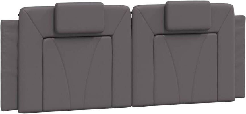 VIDAXL Hoofdbordkussen 120 cm kunstleer grijs - Foto 3