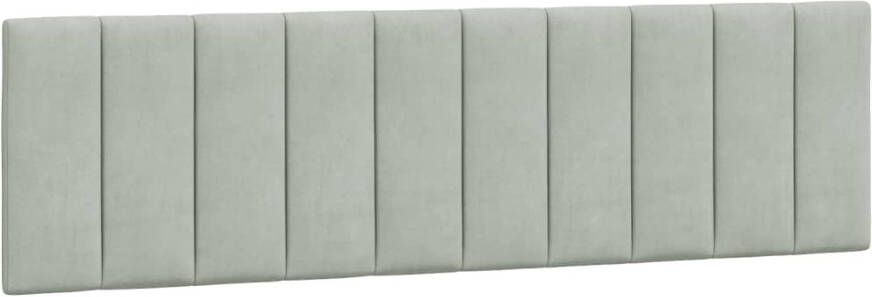 VIDAXL Hoofdbordkussen 180 cm fluweel lichtgrijs - Foto 3