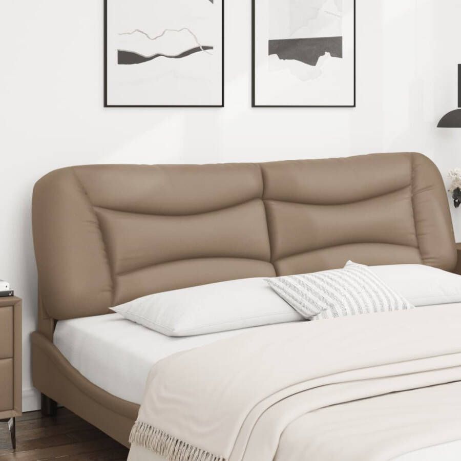 VIDAXL Hoofdbordkussen 180 cm kunstleer cappuccinokleurig