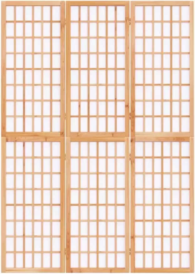 VidaXL -Kamerscherm-inklapbaar-3-panelen-Japanse-stijl-120x170-cm - Foto 1