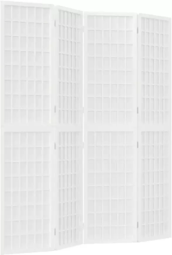 VidaXL -Kamerscherm-inklapbaar-4-panelen-Japanse-stijl-160x170-cm-wit - Foto 4