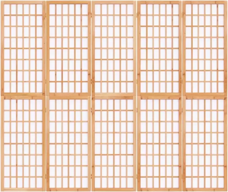 VidaXL -Kamerscherm-inklapbaar-5-panelen-Japanse-stijl-200x170-cm - Foto 2