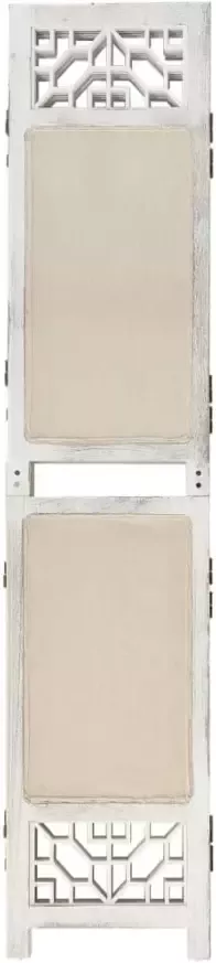 VidaXL -Kamerscherm-met-3-panelen-105x165-cm-stof-crèmekleurig - Foto 4
