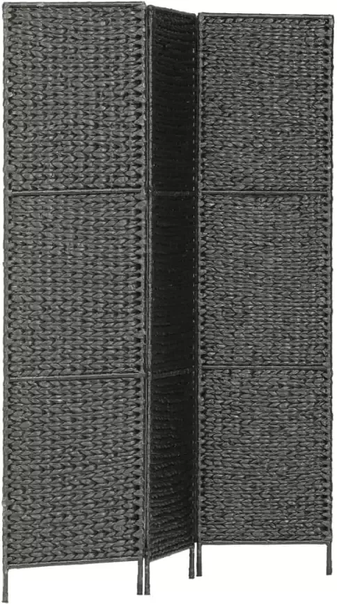 VidaXL -Kamerscherm-met-3-panelen-116x160-cm-waterhyacint-zwart - Foto 4
