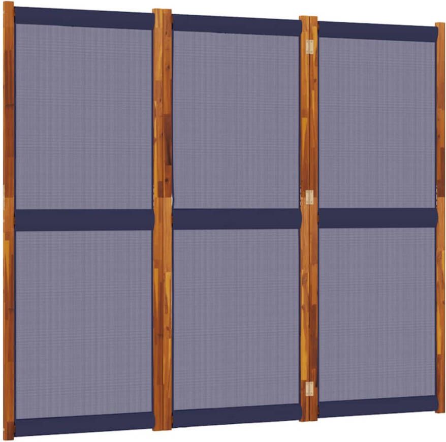 VidaXL -Kamerscherm-met-3-panelen-210x180-cm-donkerblauw