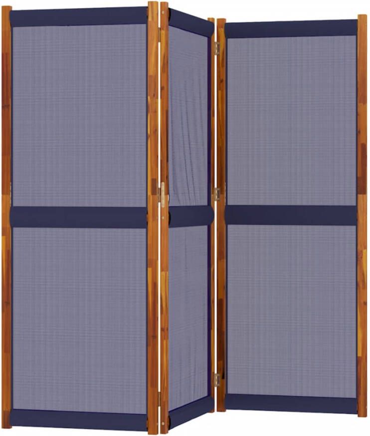 VidaXL -Kamerscherm-met-3-panelen-210x180-cm-donkerblauw - Foto 5