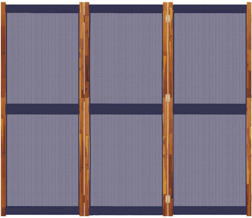 VidaXL -Kamerscherm-met-3-panelen-210x180-cm-donkerblauw - Foto 4