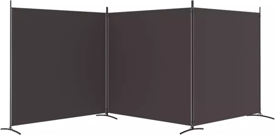 VidaXL -Kamerscherm-met-3-panelen-525x180-cm-stof-bruin - Foto 2