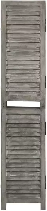 VidaXL -Kamerscherm-met-4-panelen-143x166-cm-massief-hout-grijs - Foto 5