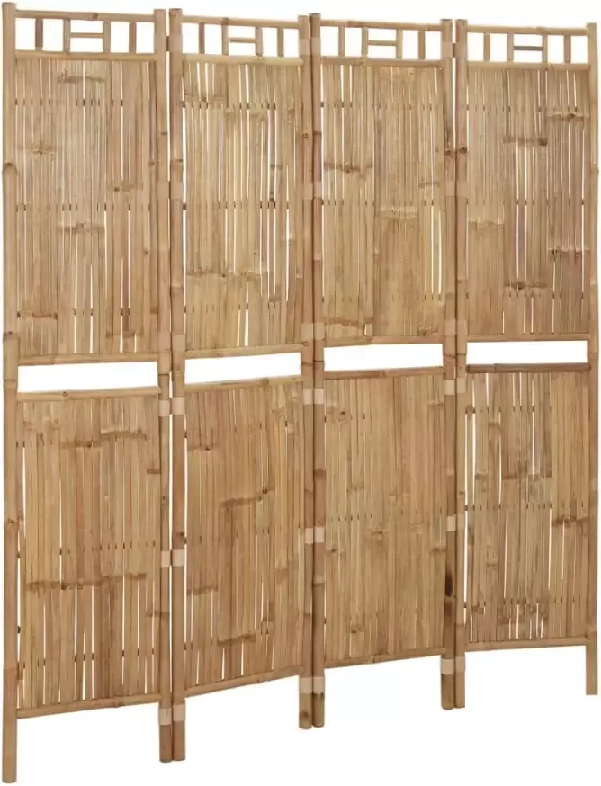 VidaXL -Kamerscherm-met-4-panelen-160x180-cm-bamboe - Foto 4