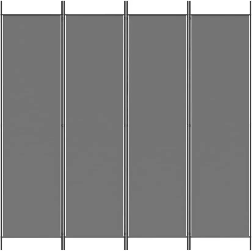 VidaXL -Kamerscherm-met-4-panelen-200x200-cm-stof-antracietkleurig - Foto 3