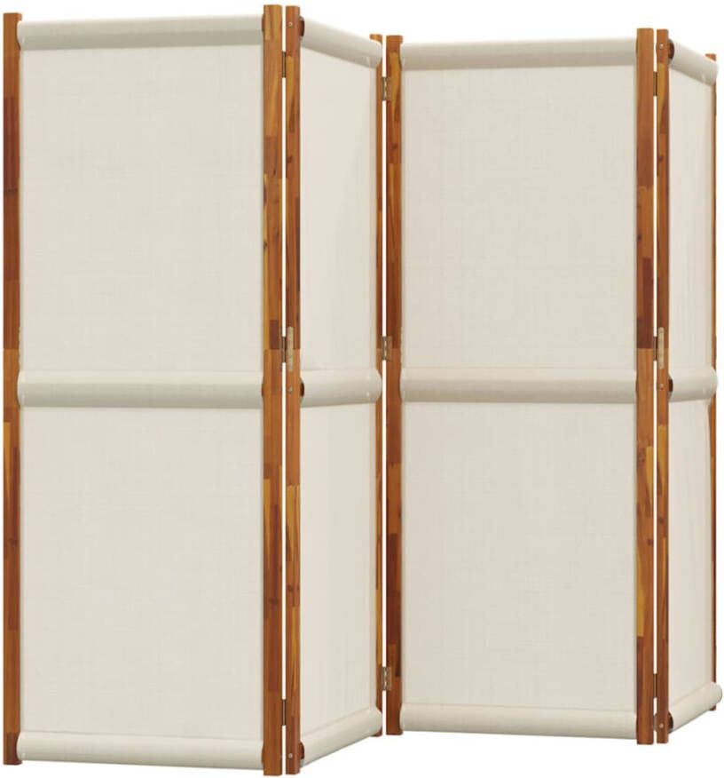 VidaXL -Kamerscherm-met-4-panelen-280x180-cm-lichtgrijs