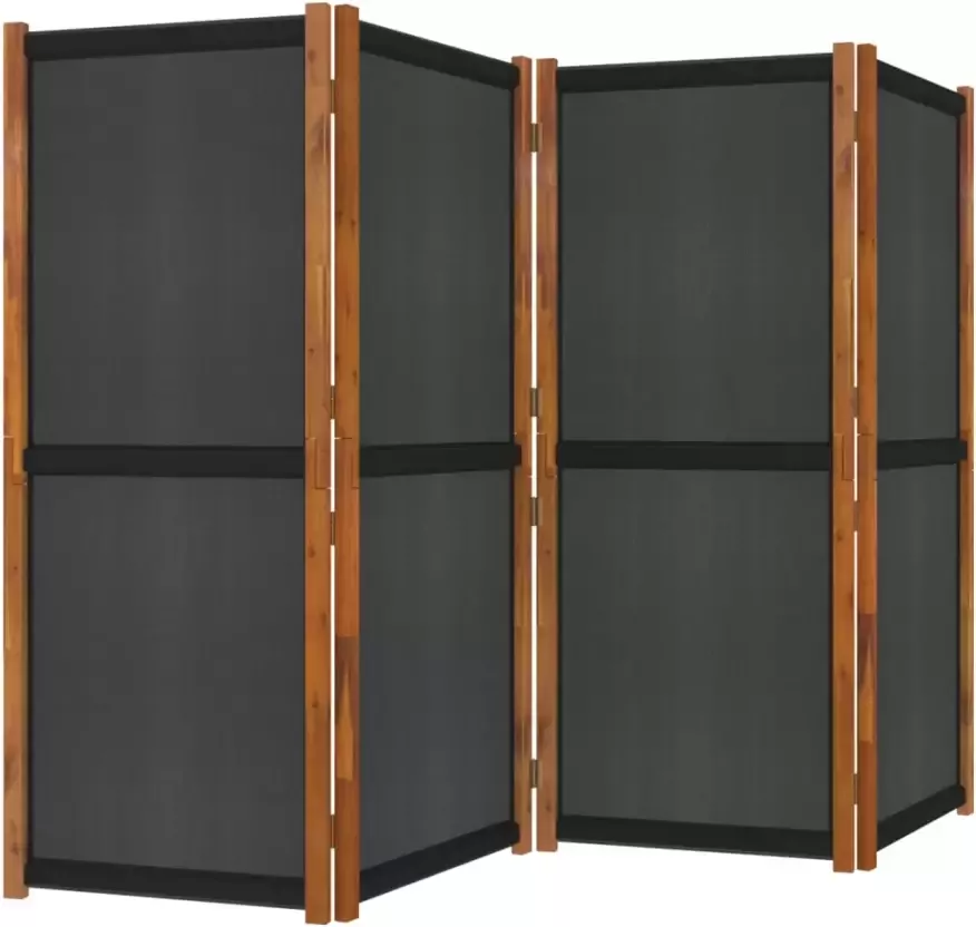 VidaXL -Kamerscherm-met-4-panelen-280x180-cm-zwart - Foto 3