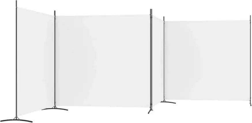 VidaXL -Kamerscherm-met-4-panelen-698x180-cm-stof-wit - Foto 2